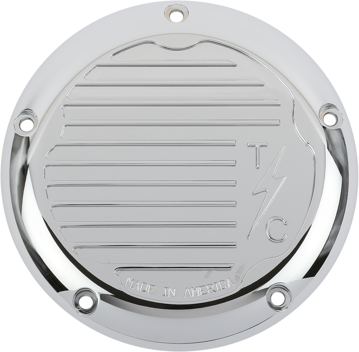 THRASHIN SUPPLY CO. Derby Cover - Finned - Chrome - M8 TSC-3017-3