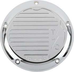 THRASHIN SUPPLY CO. Derby Cover - Finned - Chrome - M8 TSC-3017-3