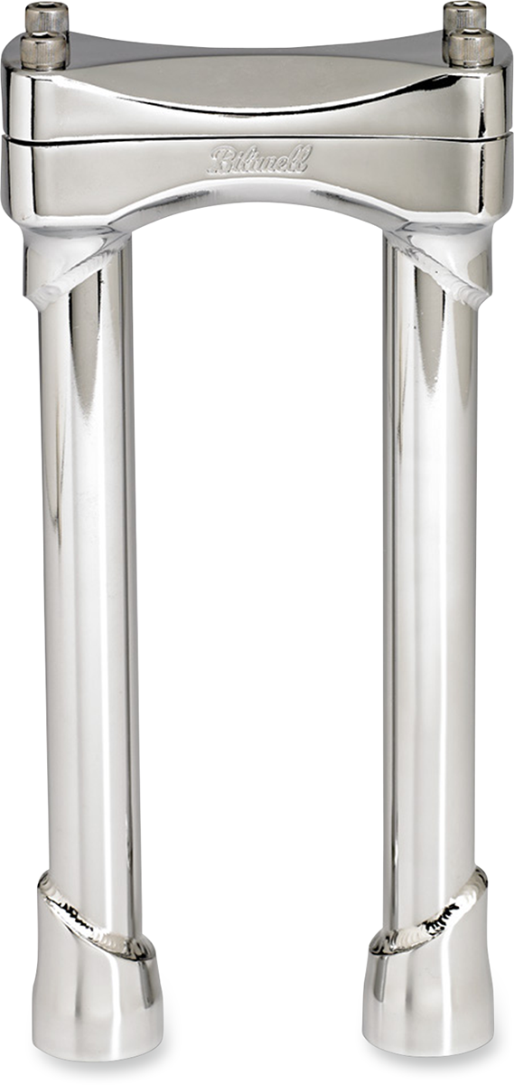 BILTWELL Murdock Handlebar Risers - 10" - Chrome 6403-105-10