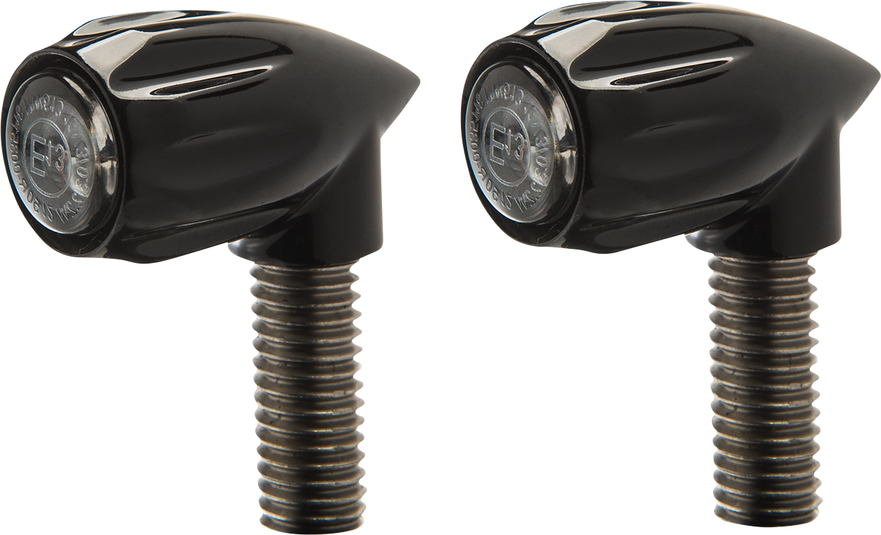 KODLIN USA 3-1 Bullet Rear Indicator Lights - Grooved - Black K68461