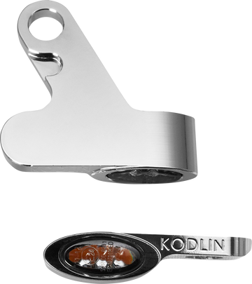 KODLIN USA LED 2-1 Front Turn Signal w/ Running Light - Chrome K68501