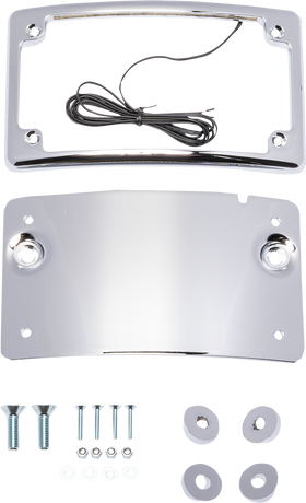 KODLIN USA License Plate Mount - Curved - Chrome KUS20101