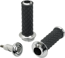 BILTWELL Alumicore Grips - Dual Cable - Chrome 6604-105-01