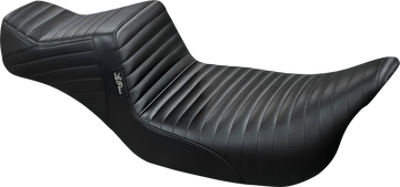LE PERA Tailwhip Daddy Long Legs Seat - Pleated - Black - Touring '08-'23 LK-587DLPT