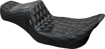 LE PERA Tailwhip Daddy Long Legs Seat - Double Diamond - Black - Touring '08-'24 LK-587DLDD