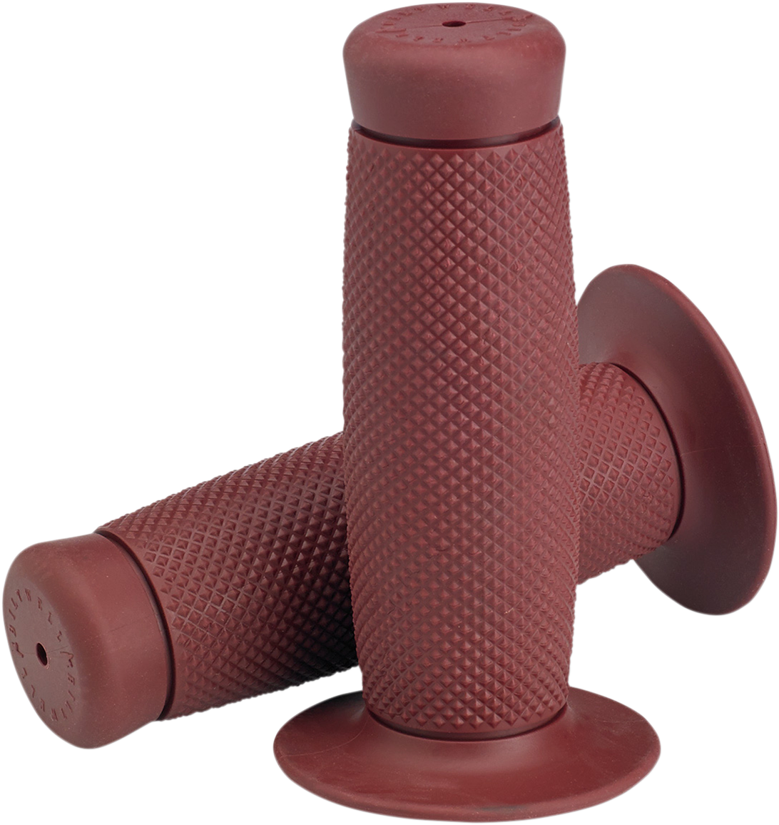 BILTWELL Renegade Bar Grips - 1" - Oxblood 6704-0301
