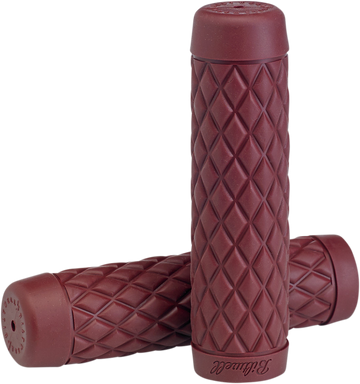 BILTWELL Torker Grips - 1" - Oxblood 6705-0301