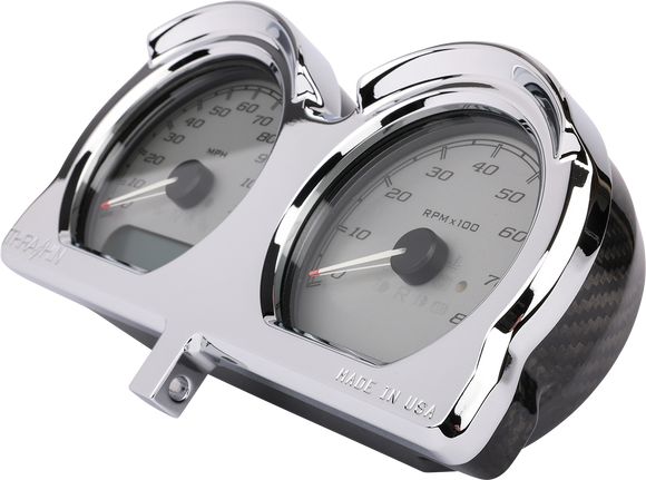 THRASHIN SUPPLY CO. Gauge Relocation Kit - Chrome TSC-2707-3