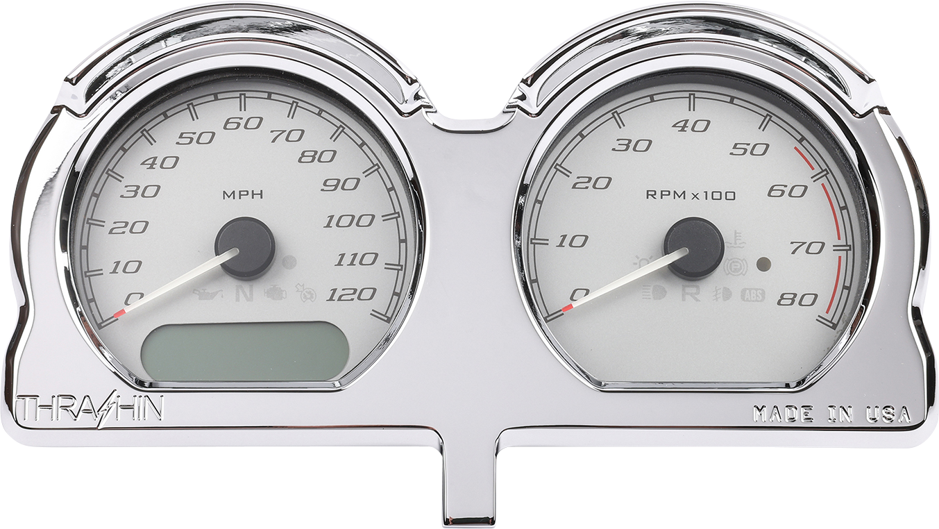 THRASHIN SUPPLY CO. Gauge Relocation Kit - Chrome TSC-2707-3
