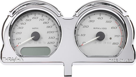 THRASHIN SUPPLY CO. Gauge Relocation Kit - Chrome TSC-2707-3