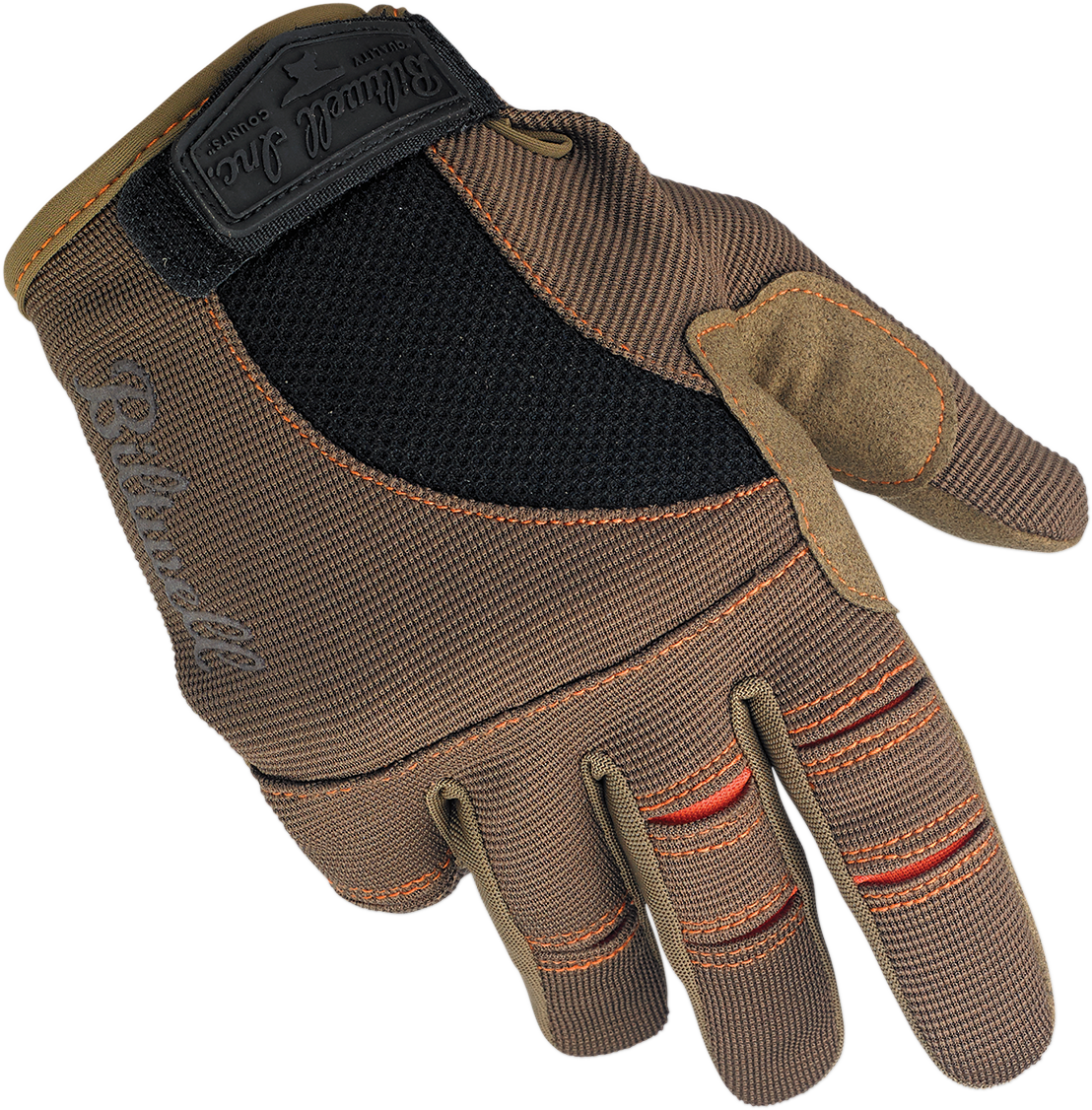BILTWELL Moto Gloves - Brown/Orange - Medium 1501-0206-003