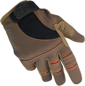 BILTWELL Moto Gloves - Brown/Orange - Large 1501-0206-004