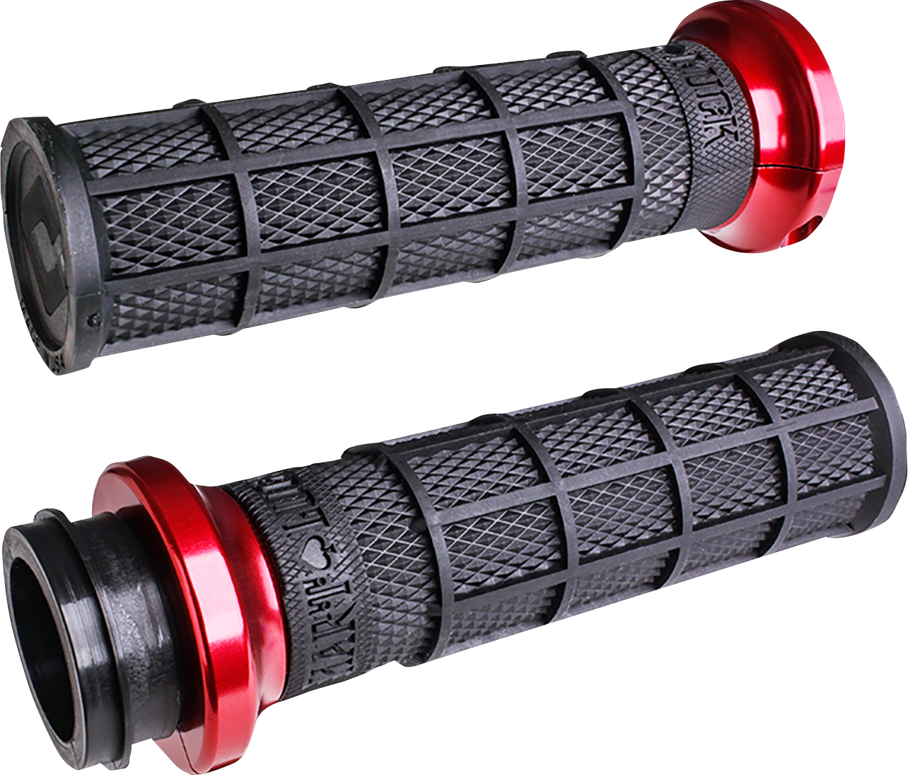 ODI Hart-Luck Signature V-Twin Lock-On* Grips - Cable - Black/Red V31HCW-BB-R