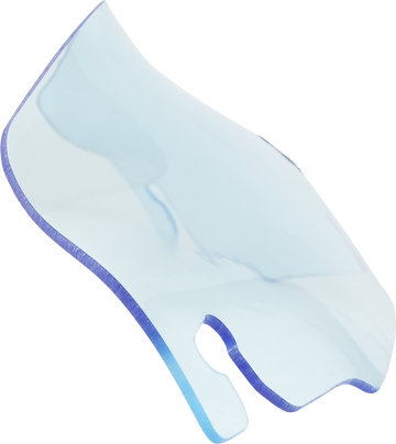 KLOCK WERKS Kolor Flare* Windshield - 3-1/2" - Blue Ice - FLR KWW-01-0657