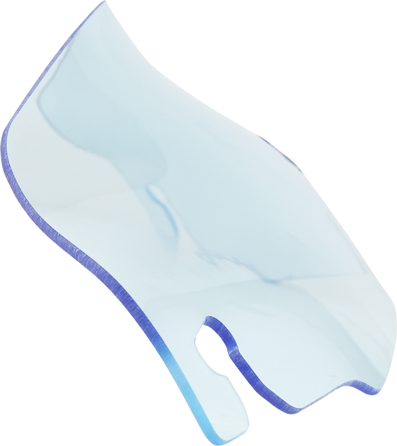 KLOCK WERKS Kolor Flare* Windshield - 3-1/2" - Blue Ice - FLR KWW-01-0657