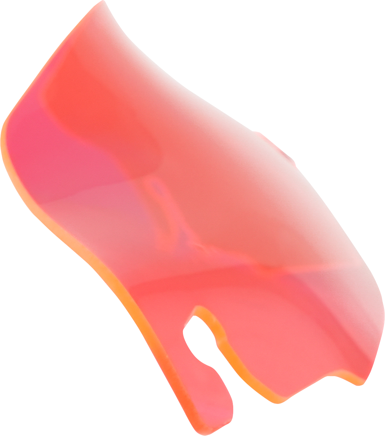 KLOCK WERKS Kolor Flare* Windshield - 3-1/2" - Pink Ice - FLR KWW-01-0655