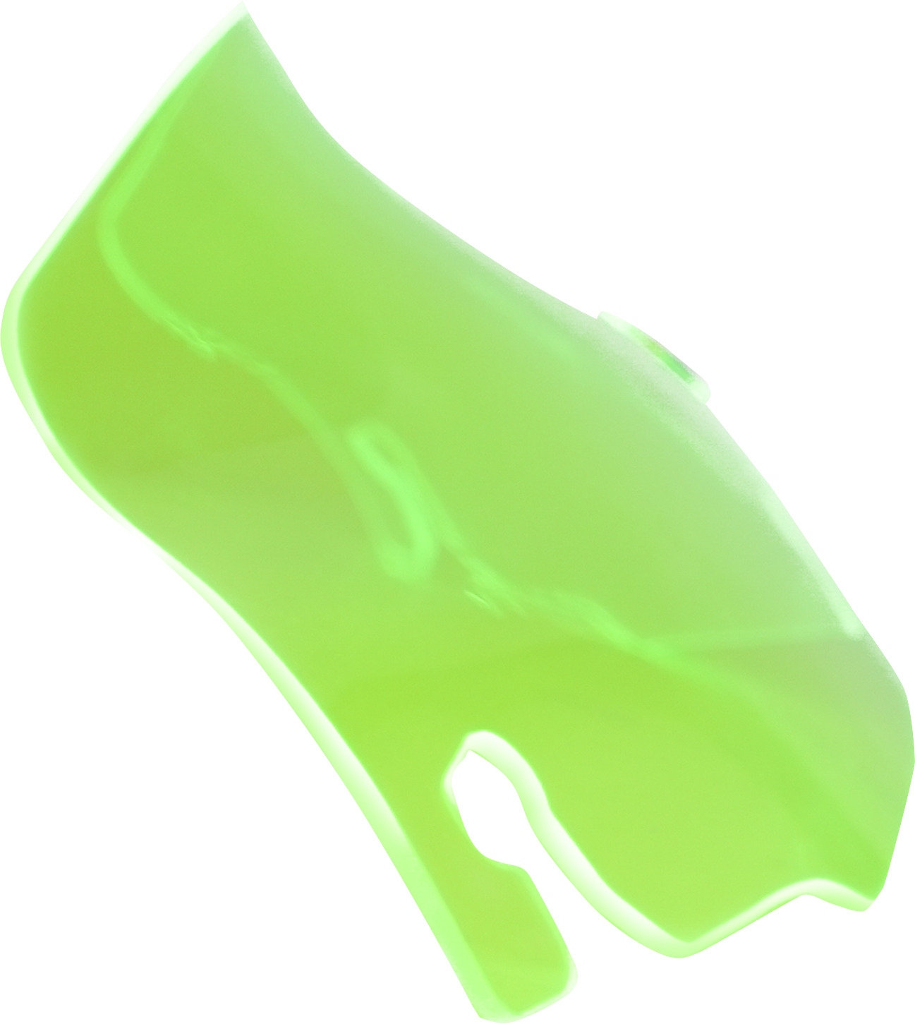 KLOCK WERKS Kolor Flare* Windshield - 3-1/2" - Green Ice - FLR KWW-01-0656
