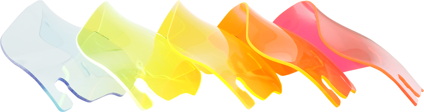 KLOCK WERKS Kolor Flare* Windshield - 3-1/2" - Orange Ice - FLR KWW-01-0653