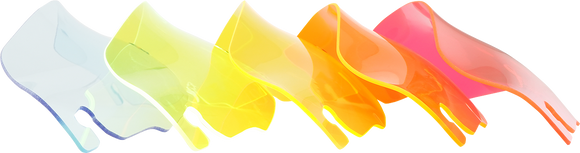 KLOCK WERKS Kolor Flare* Windshield - 3-1/2" - Orange Ice - FLR KWW-01-0653