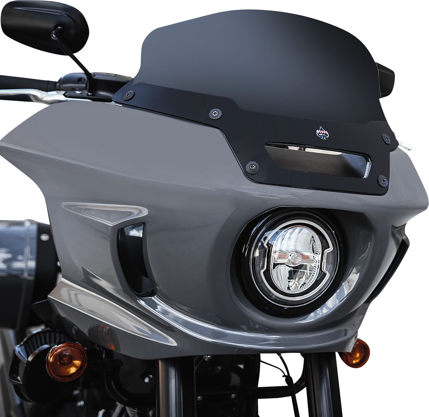 KLOCK WERKS Flare* Windshield - 6" - Dark Smoke - FXLRST KWW-02-0607-DS