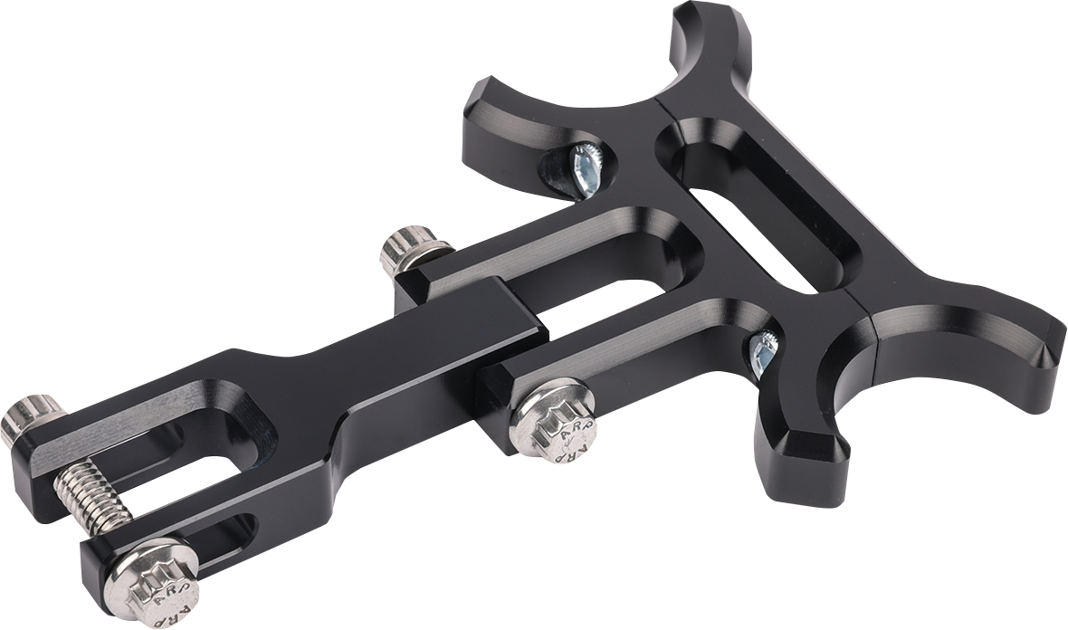 THRASHIN SUPPLY CO. Holeshot riser gauge relocation mounting bracket - Black TSC-2215