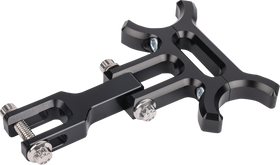 THRASHIN SUPPLY CO. Holeshot riser gauge relocation mounting bracket - Black TSC-2215