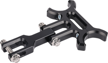 THRASHIN SUPPLY CO. Holeshot riser gauge relocation mounting bracket - Black TSC-2215