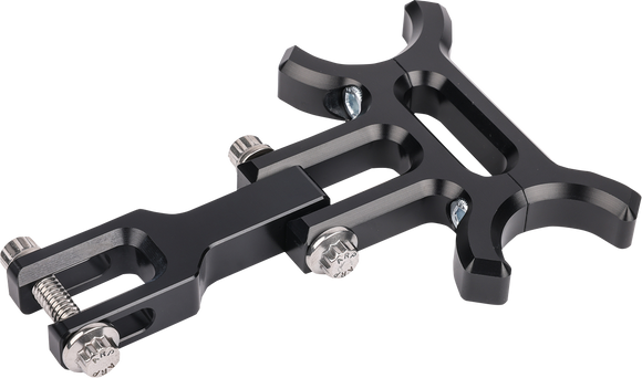 THRASHIN SUPPLY CO. Holeshot riser gauge relocation mounting bracket - Black TSC-2215