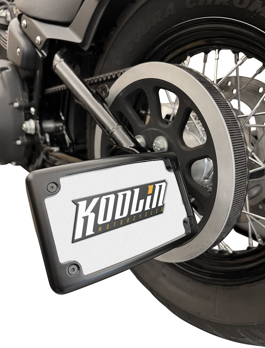KODLIN USA License Plate Bracket - M8 Softail - Black KUS20501