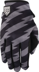 THRASHIN SUPPLY CO. Stars & Bolts Stealth Gloves - Black/Gray - Large SV1-13-10
