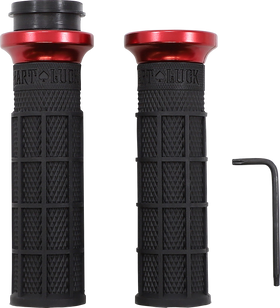 ODI Hart-Luck Signature V-Twin Lock-On* Grips - TBW - Black/Red V31HTW-BB-R