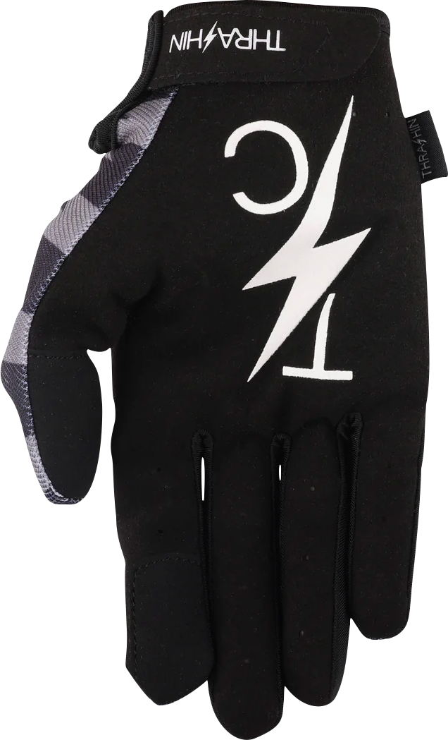 THRASHIN SUPPLY CO. Stars & Bolts Stealth Gloves - Black/Gray - 2XL SV1-13-12