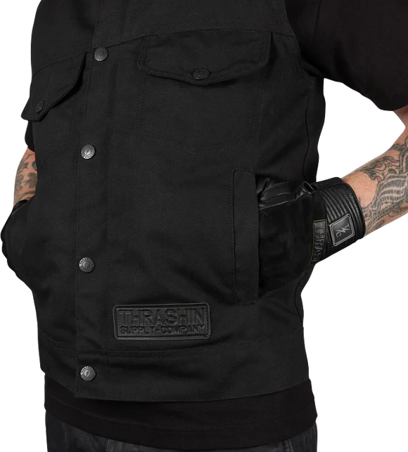 THRASHIN SUPPLY CO. Nightrider v2 Riding Vest - Black - 2XL TMJ-12-12