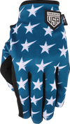 THRASHIN SUPPLY CO. Stars & Bolts Stealth Gloves - Red/Blue - Small SV1-12-08