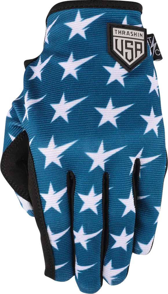 THRASHIN SUPPLY CO. Stars & Bolts Stealth Gloves - Red/Blue - 2XL SV1-12-12