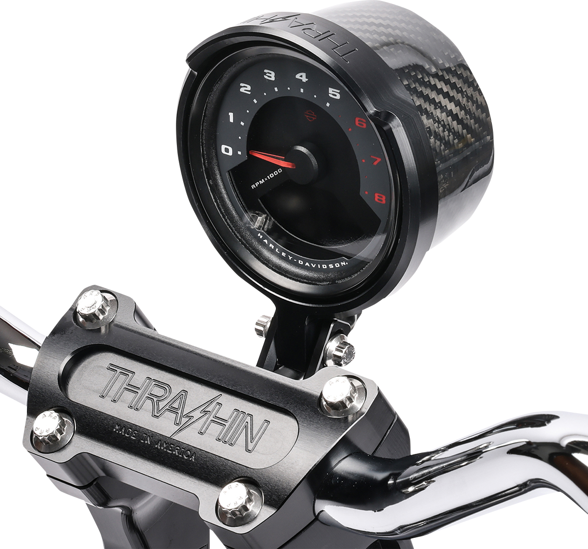 THRASHIN SUPPLY CO. Gauge Relocation Kit - Black TSC-2710-1