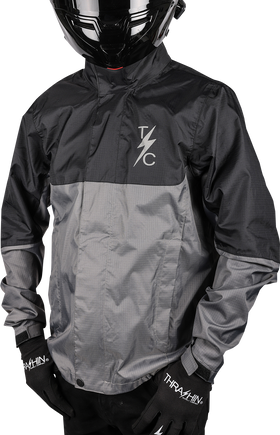 THRASHIN SUPPLY CO. Mission WP Rain Jacket - Black/Gray - Large TMJ-11-10