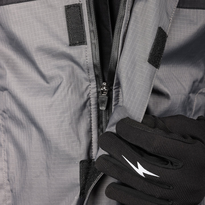 THRASHIN SUPPLY CO. Mission WP Rain Jacket - Black/Gray - Large TMJ-11-10