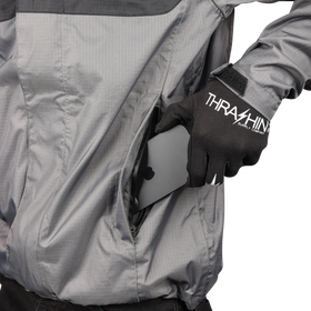 THRASHIN SUPPLY CO. Mission WP Rain Jacket - Black/Gray - Medium TMJ-11-09