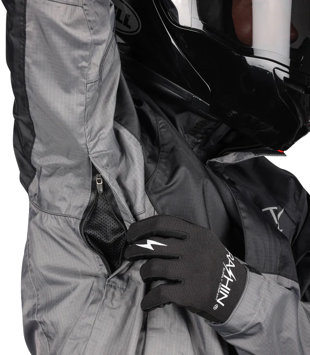 THRASHIN SUPPLY CO. Mission WP Rain Jacket - Black/Gray - Large TMJ-11-10