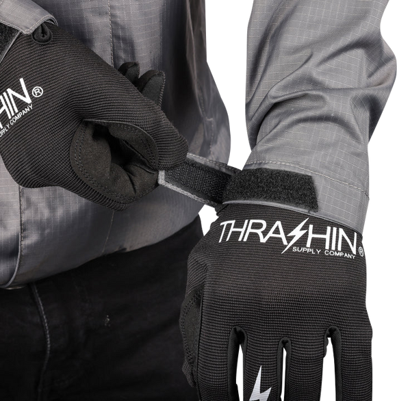 THRASHIN SUPPLY CO. Mission WP Rain Jacket - Black/Gray - Medium TMJ-11-09