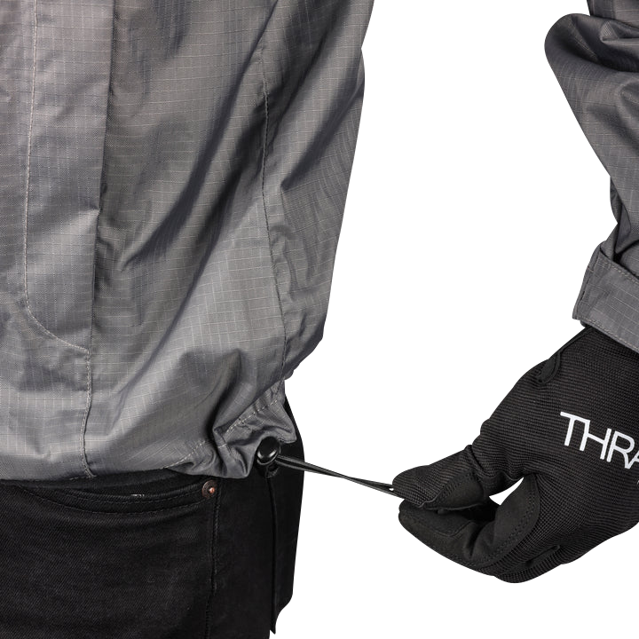 THRASHIN SUPPLY CO. Mission WP Rain Jacket - Black/Gray - Large TMJ-11-10