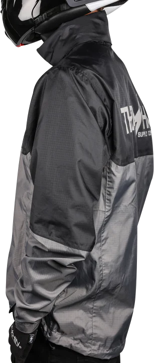 THRASHIN SUPPLY CO. Mission WP Rain Jacket - Black/Gray - Large TMJ-11-10