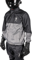 THRASHIN SUPPLY CO. Mission WP Rain Jacket - Black/Gray - Large TMJ-11-10