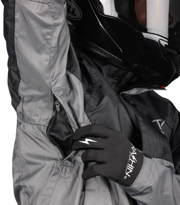 THRASHIN SUPPLY CO. Mission WP Rain Jacket - Black/Gray - 2XL TMJ-11-12