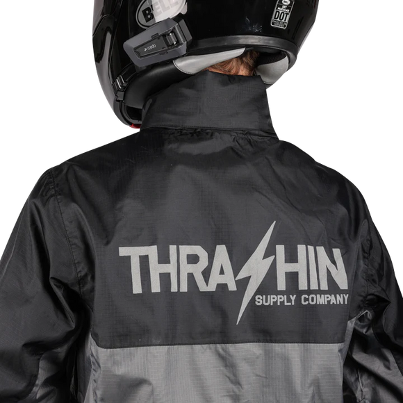 THRASHIN SUPPLY CO. Mission WP Rain Jacket - Black/Gray - 3XL TMJ-11-13