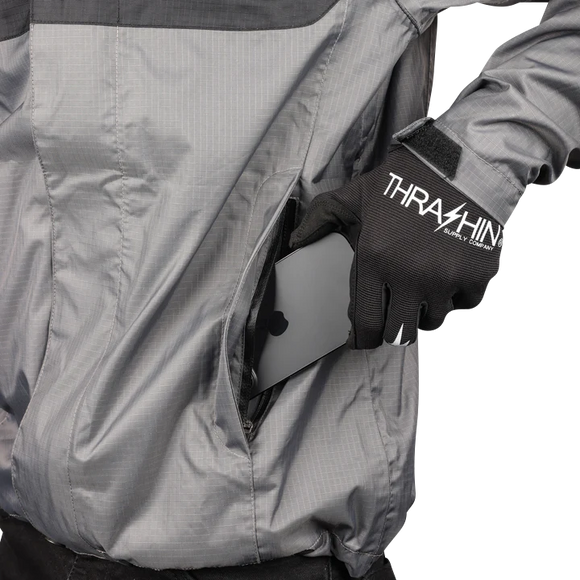 THRASHIN SUPPLY CO. Mission WP Rain Jacket - Black/Gray - 2XL TMJ-11-12