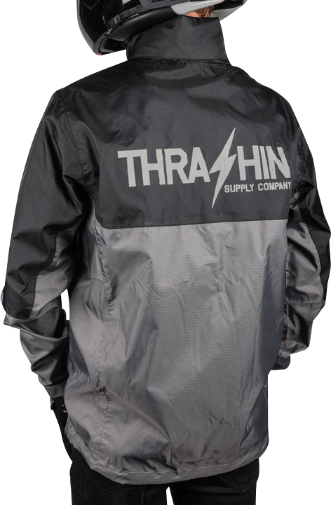 THRASHIN SUPPLY CO. Mission WP Rain Jacket - Black/Gray - 3XL TMJ-11-13