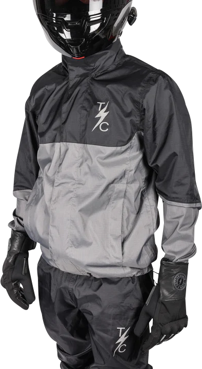 THRASHIN SUPPLY CO. Mission WP Rain Jacket - Black/Gray - 3XL TMJ-11-13
