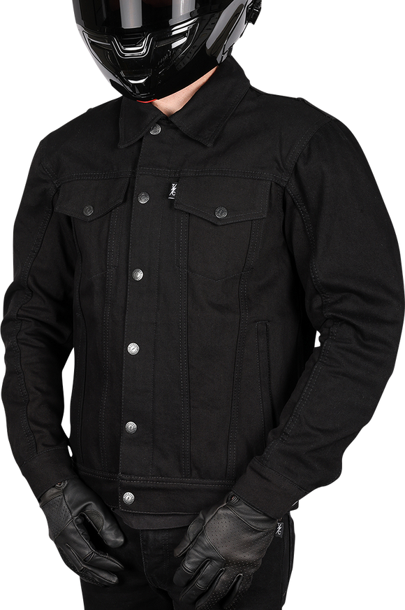 THRASHIN SUPPLY CO. Highway v2 Denim Riding Jacket - Black - 2XL TMJ-10-12